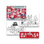  Cahier de dessin 101 Dalmatiens livre de coloriage Stickers Regle Pochoir Disney