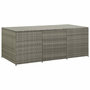 Voir la diapositive 2 : VIDAXL Boîte de rangement de jardin resine tressee 180x90x70 cm gris