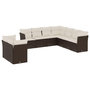 Voir la diapositive 2 : VIDAXL Salon de jardin avec coussins 9 pcs marron resine tressee