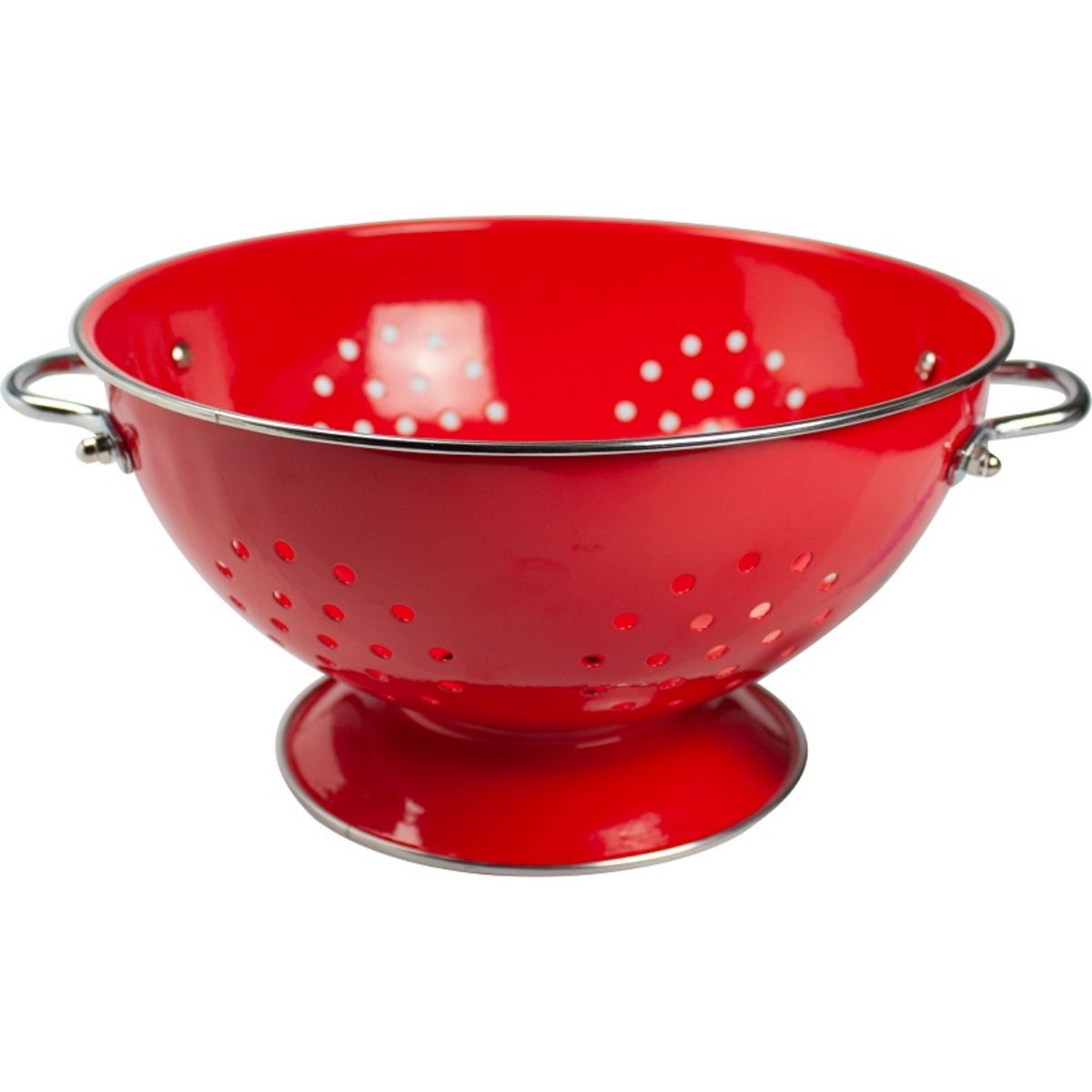 Passoire rouge en inox 23 cm