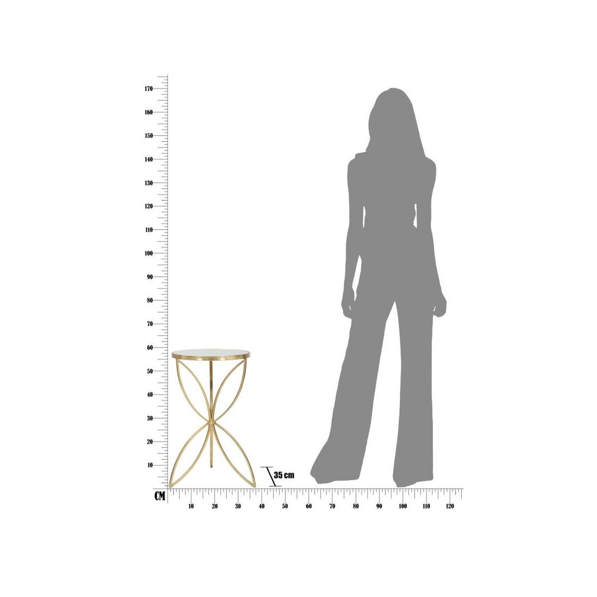 Voir la diapositive 6 : Paris Prix Table d'appoint design  butterfly  60cm or