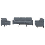 VIDAXL Ensemble de canapes 4 pcs avec coussins et traversins velours