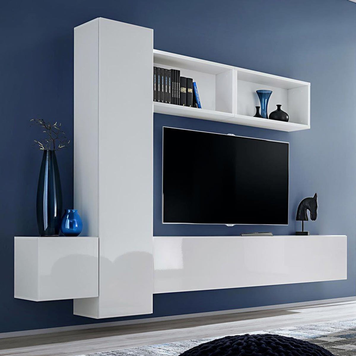Paris Prix Ensemble Meuble TV  Blox XIII  245cm Blanc