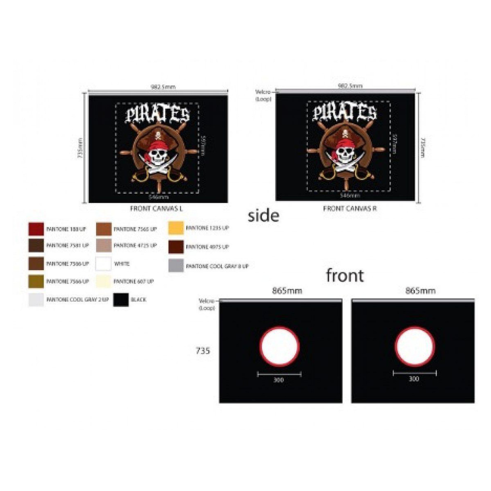 Voir la diapositive 2 : Paris Prix Tente Textile pour Lit  Pino Pirates II  Noir