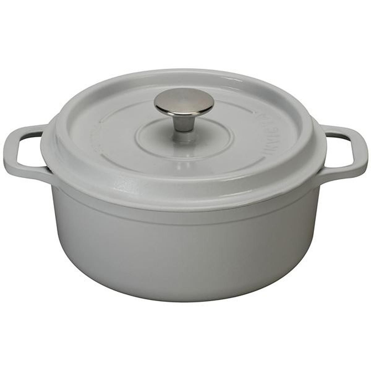 Invicta Cocotte ronde en fonte émaillée 20cm gris - 402202