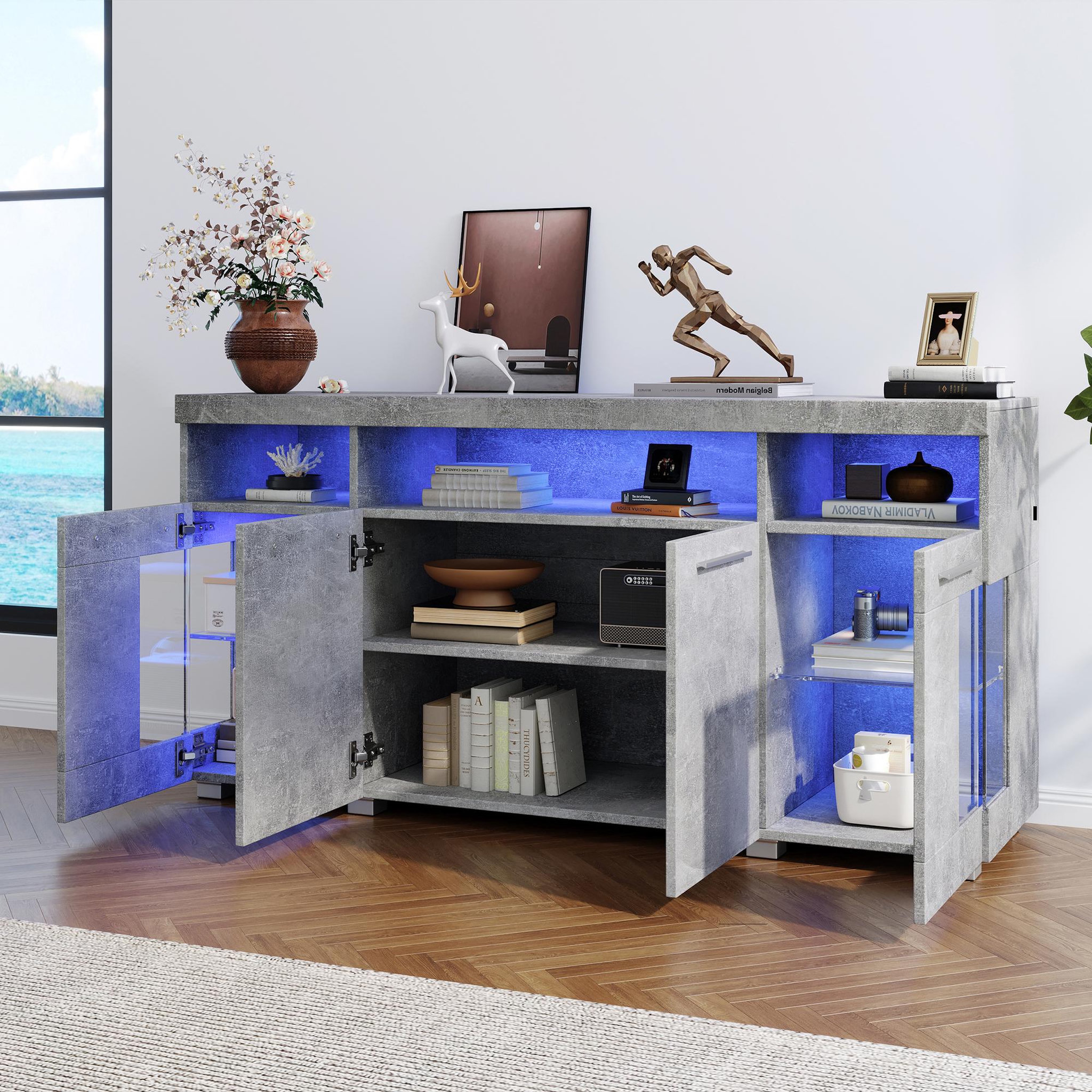 Voir la diapositive 5 : MERAX Buffet 4 porte(s) 0 tiroir(s)