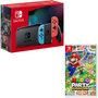 Voir la diapositive 1 : Lot Console Nintendo Switch 1.2 Neon Rouge et Bleu + Mario Party Superstars Nintendo Switch