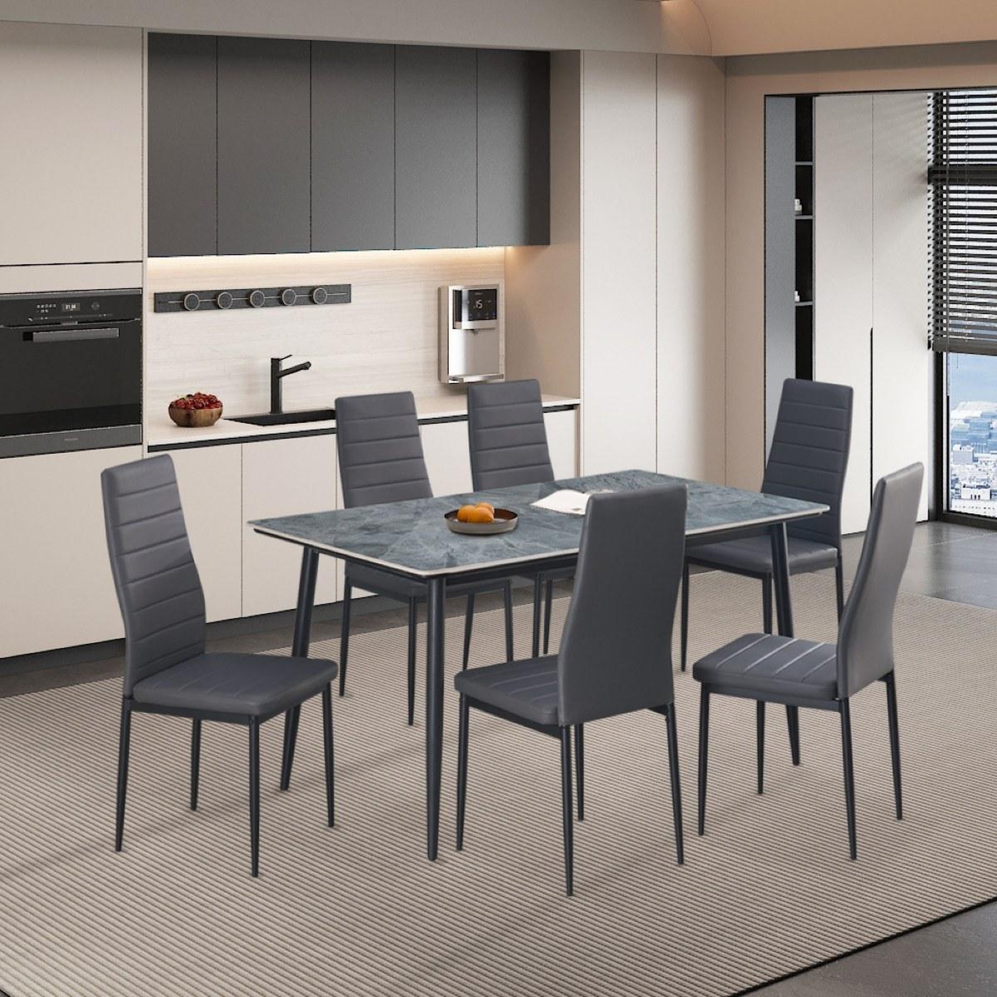 Voir la diapositive 3 : JLC KREATION Table à manger 140cm 4 à 6 personnes OSKAR