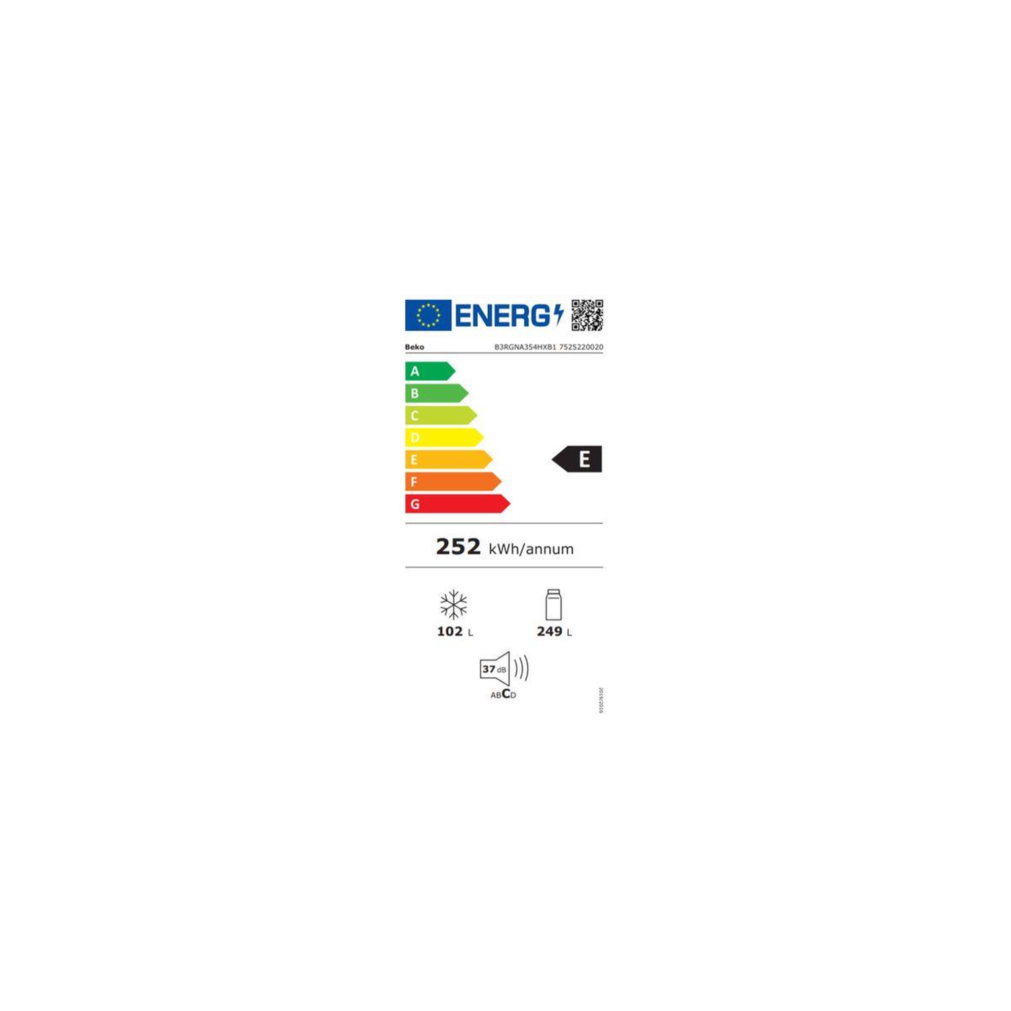 Voir la diapositive 6 : Beko Réfrigérateur multi portes B3RGNA354HXB1