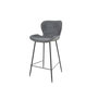 Voir la diapositive 2 : LISA DESIGN Basti - lot de 4 tabourets de bar - en tissu bouclette gris