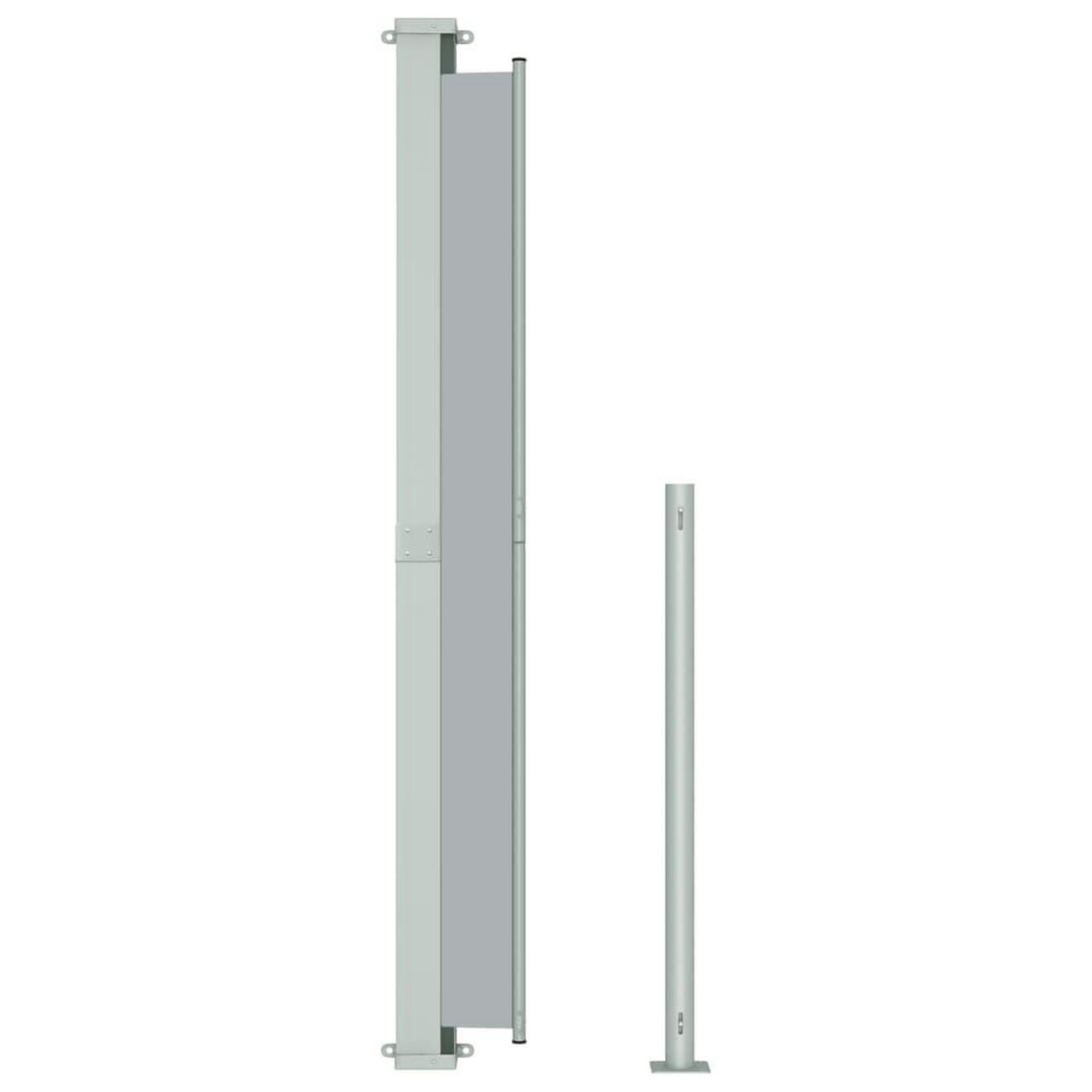 VIDAXL Auvent lateral retractable de patio 200x500 cm Gris