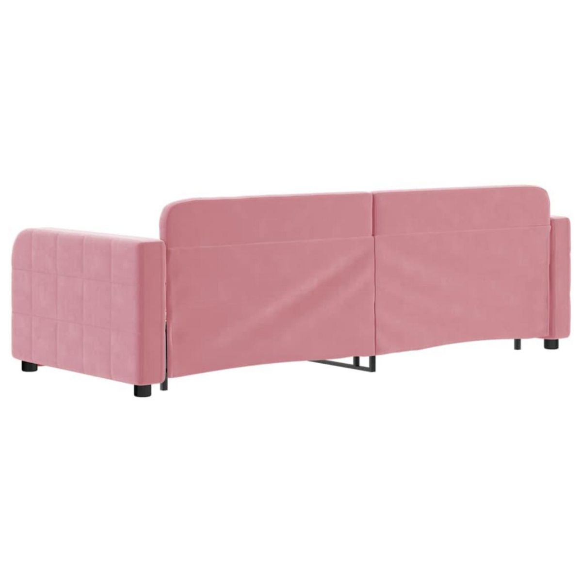 VIDAXL Lit de jour avec gigogne sans matelas rose 80x200 cm
