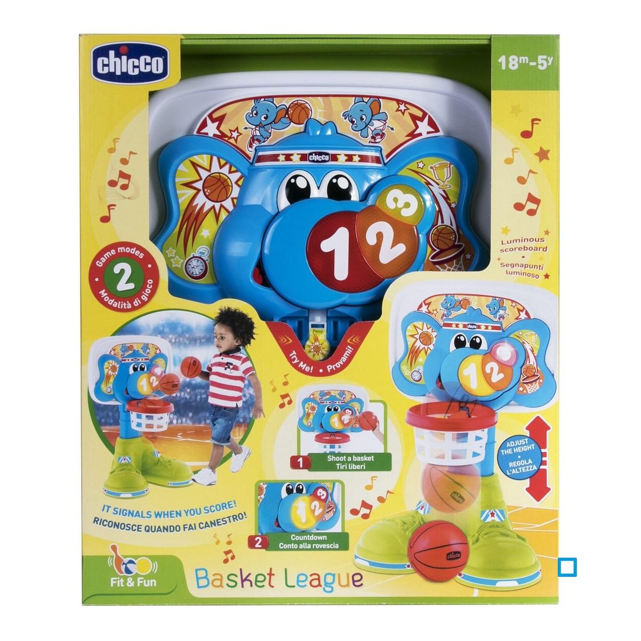 Voir la diapositive 2 : CHICCO Eléphant Panier de Basket