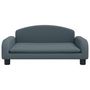 Voir la diapositive 3 : VIDAXL Canape pour enfants gris fonce 70x45x30 cm tissu