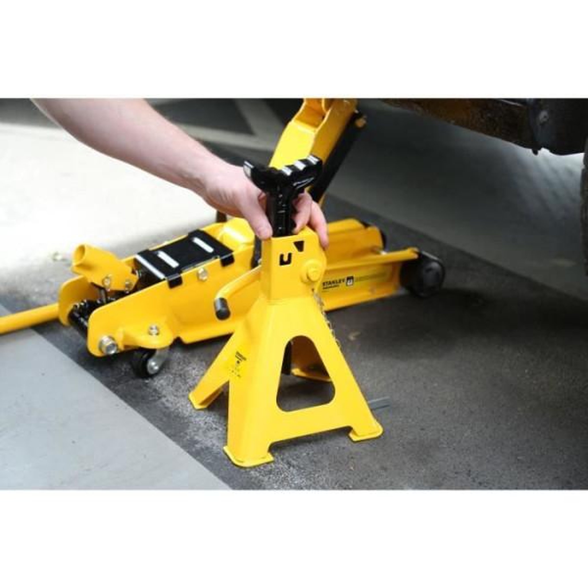 Voir la diapositive 4 : Stanley Stanley - paire de chandelles 2 tonnes - stmt81255-1 - systeme de crémaillere pour adapter la hauteur