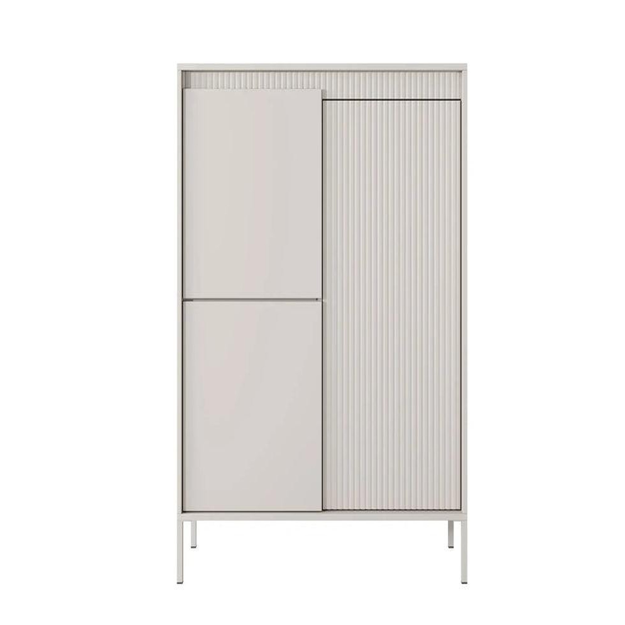 CASANOVA PARIS Alina - commode 2 portes pieds en métal. Coloris disponibles : Noir, Beige
