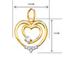 Voir la diapositive 2 : L'ATELIER D'AZUR Collier - Pendentif Or 18 Carats 750/000 Jaune  - Coeur - Chaine Dorée