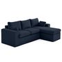 Voir la diapositive 5 : LISA DESIGN Calgary - canapé d'angle déhoussable et modulable 3 places + 1 pouf en velours texturé