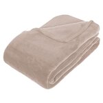 ATMOSPHERA Plaid en Microfibre uni - 230x180 cm - Beige