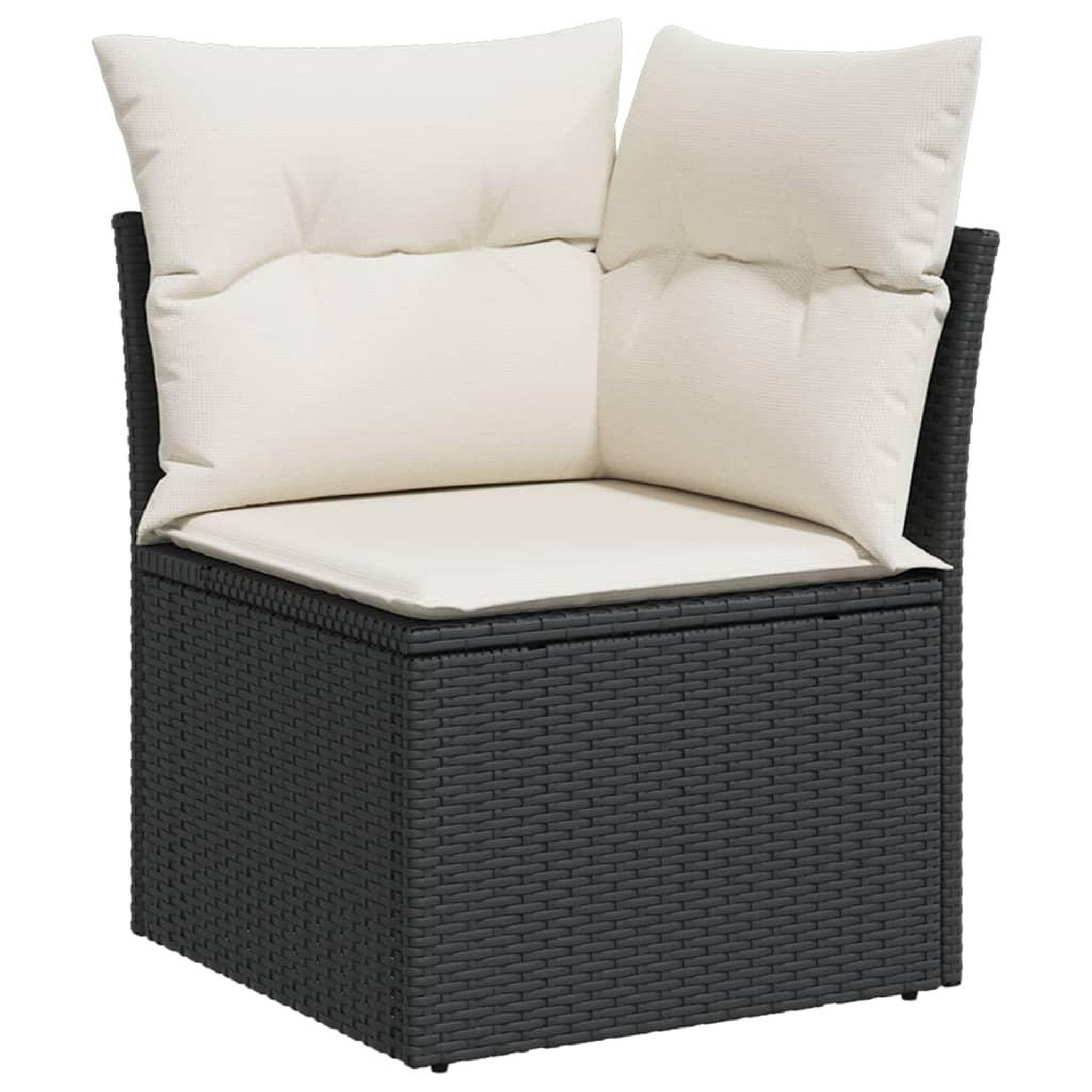 Voir la diapositive 4 : VIDAXL Salon de jardin 8 pcs avec coussins noir resine tressee