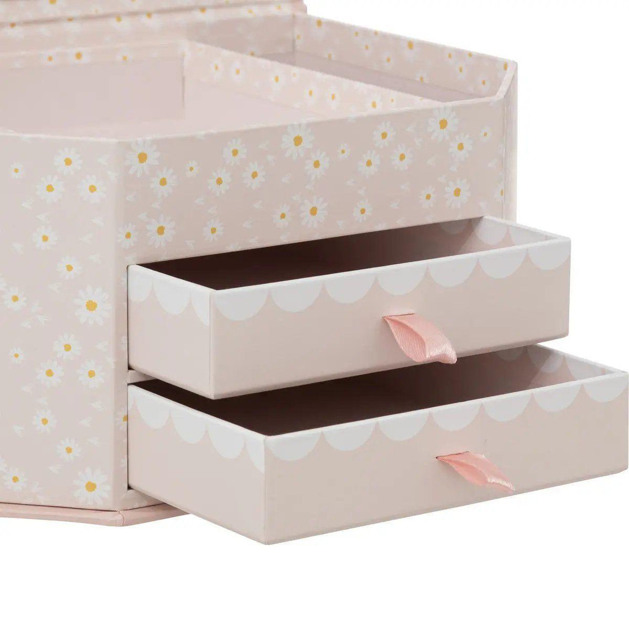 Voir la diapositive 2 : Atmosphera Kids Boîte à bijoux 2 tiroirs  lana  21cm rose