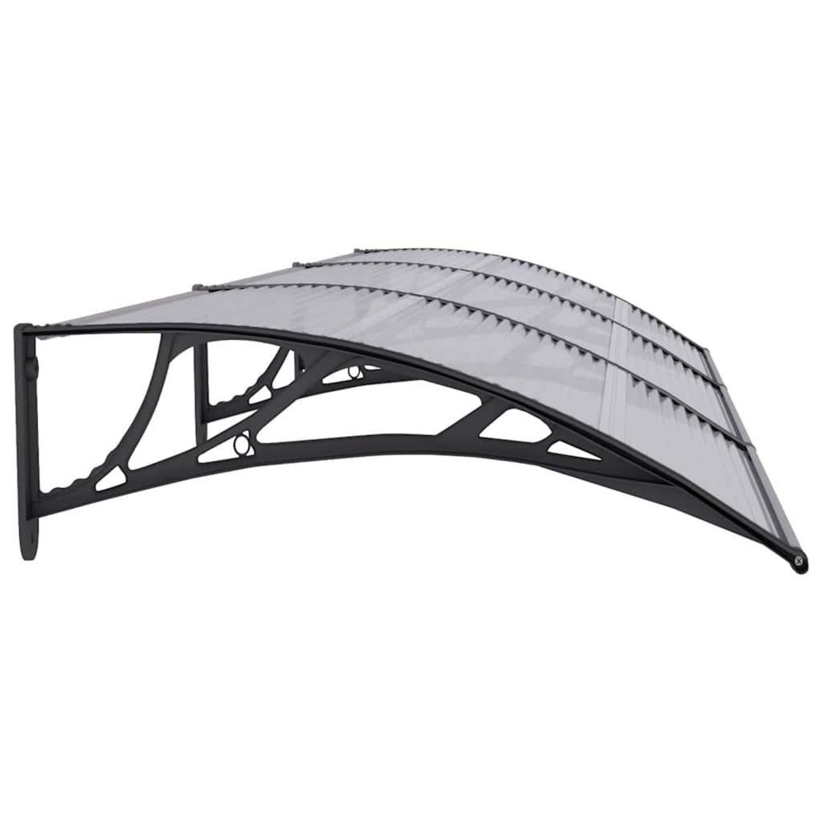 VIDAXL Auvent de porte Noir et transparent 300x75 cm Polycarbonate