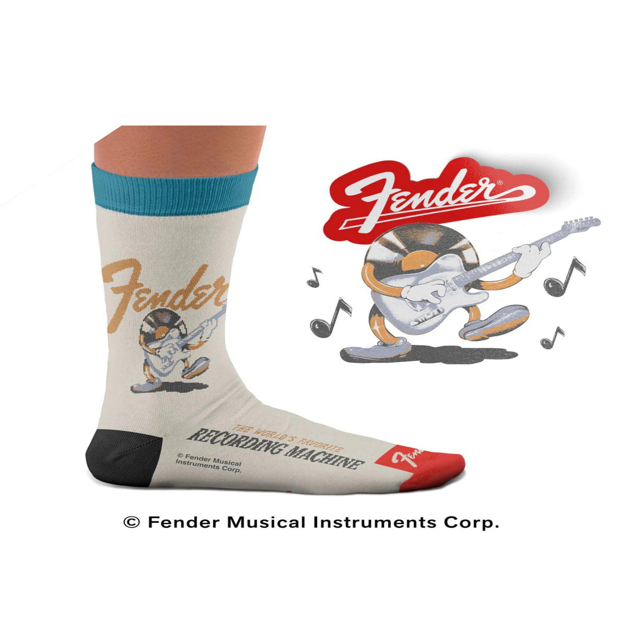 Voir la diapositive 2 : SOCK AFFAIRS Chaussettes fender, recording machine