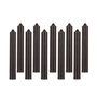 Voir la diapositive 1 : COMPTOIR DE LA BOUGIE Lot de 10 Bougies Bâton  Hugo  16cm Noir