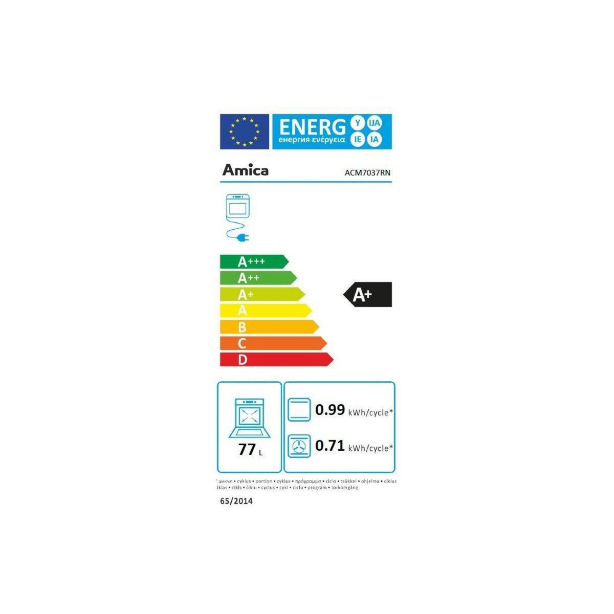 Amica Cuisinière mixte ACM7037RN