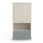 Voir la diapositive 2 : Armoire enfant 4 portes 1 niches L89cm NOLAN