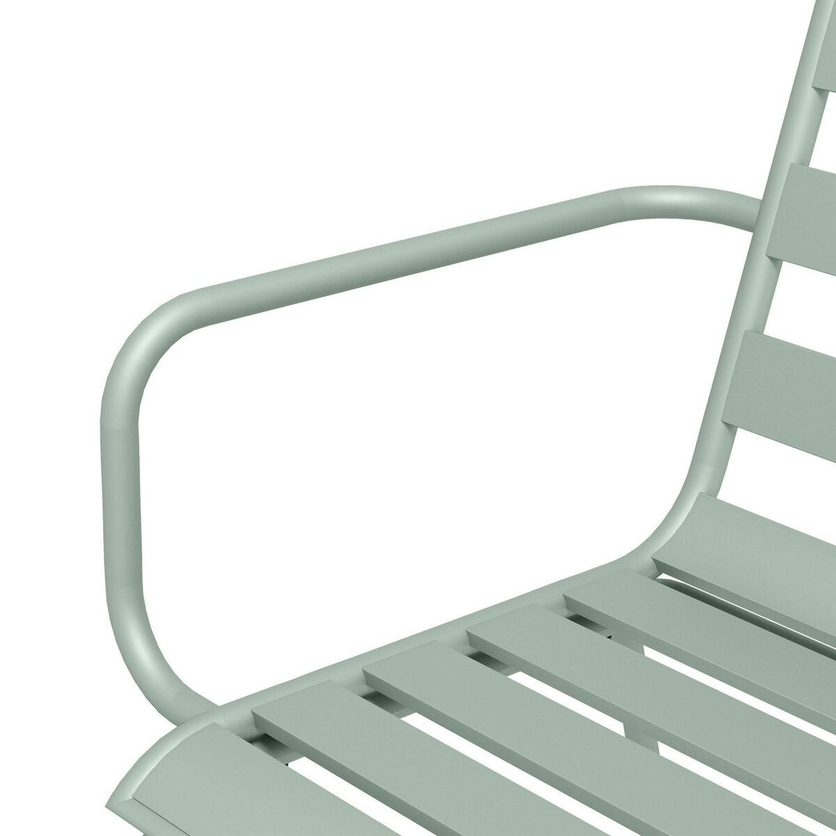 OUTSUNNY Salon de jardin 4 places 5 pièces - table à manger 4 chaises empilables - acier thermolaqué vert de gris