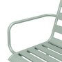 Voir la diapositive 6 : OUTSUNNY Salon de jardin 4 places 5 pièces - table à manger 4 chaises empilables - acier thermolaqué vert de gris