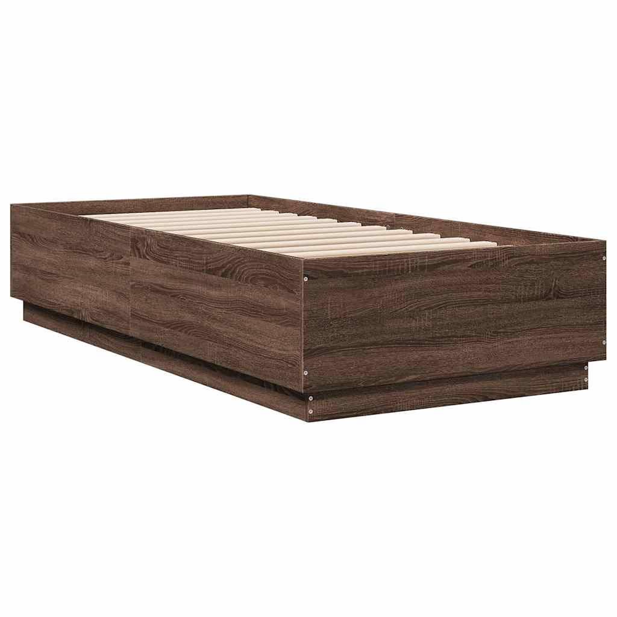 Voir la diapositive 3 : VIDAXL Cadre de lit sans matelas chene marron 100x200 cm