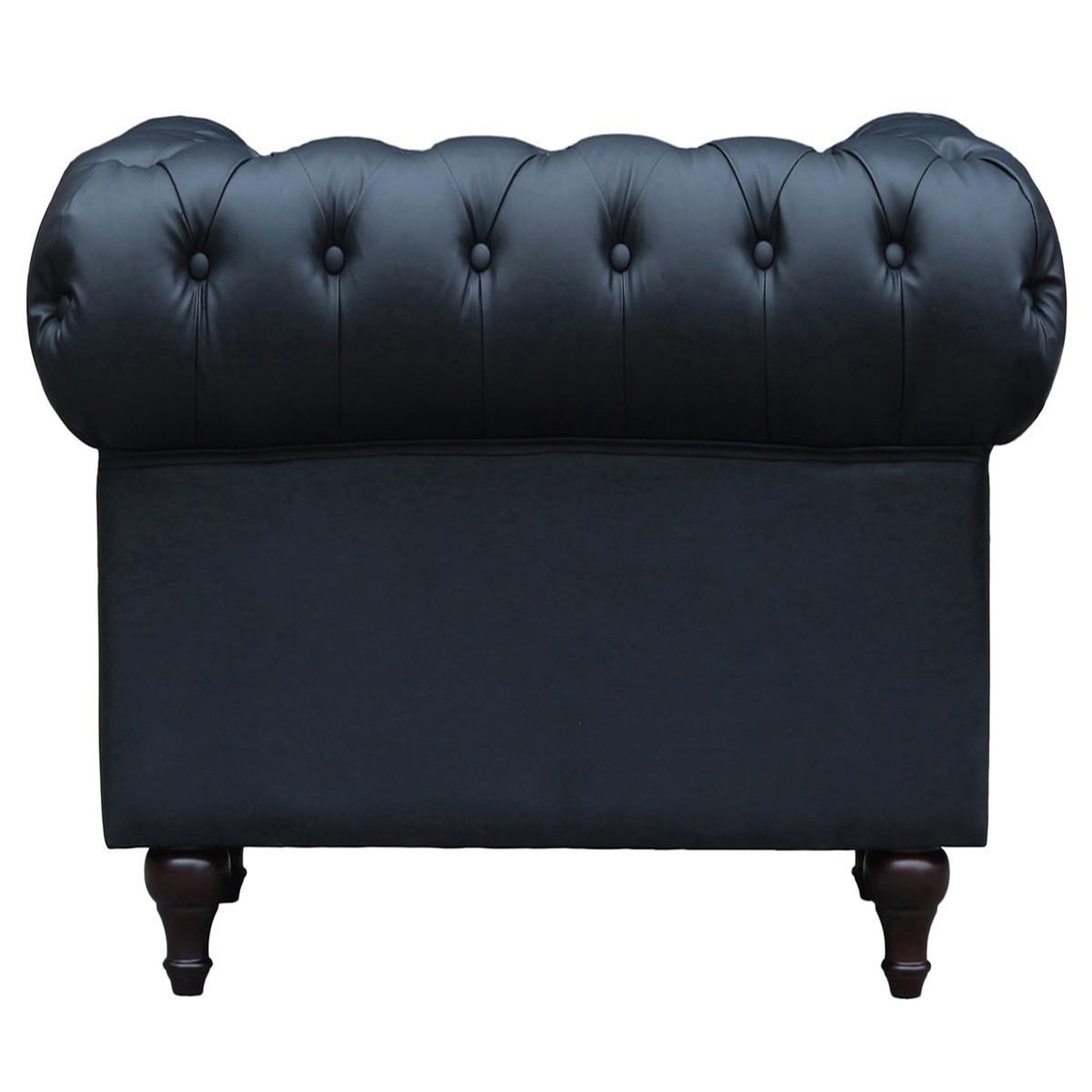Voir la diapositive 3 : Habitat et Jardin Fauteuil chesterfield  aliza  - 111 x 82 x 70 cm - noir