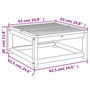 Voir la diapositive 6 : VIDAXL Table de jardin 63x63x30 cm bois d'acacia solide