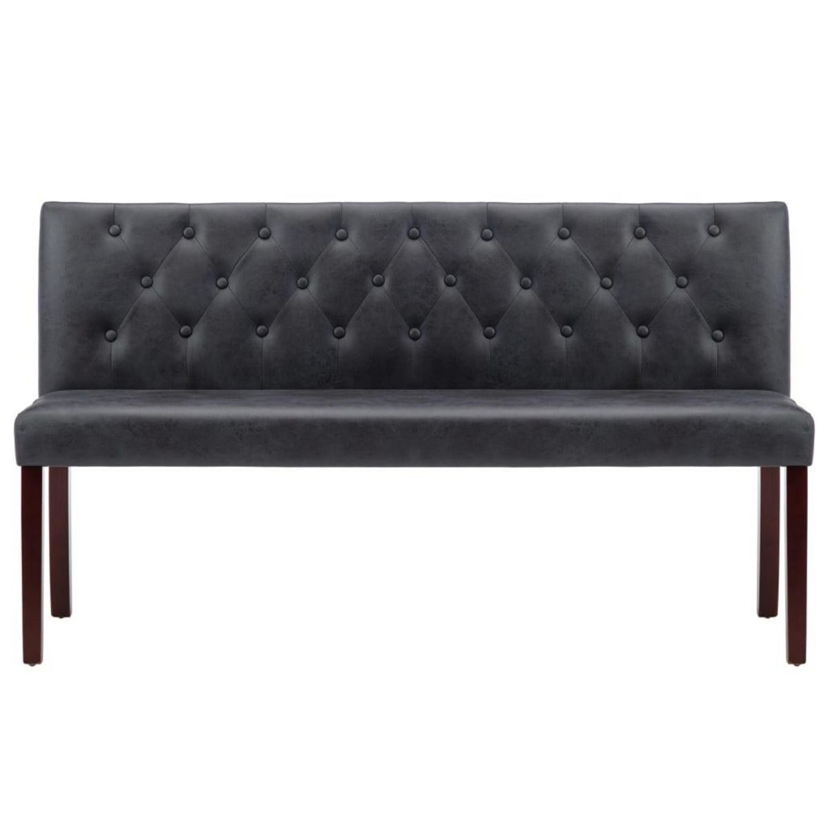 VIDAXL Banc 148,5 cm Gris Similicuir daim