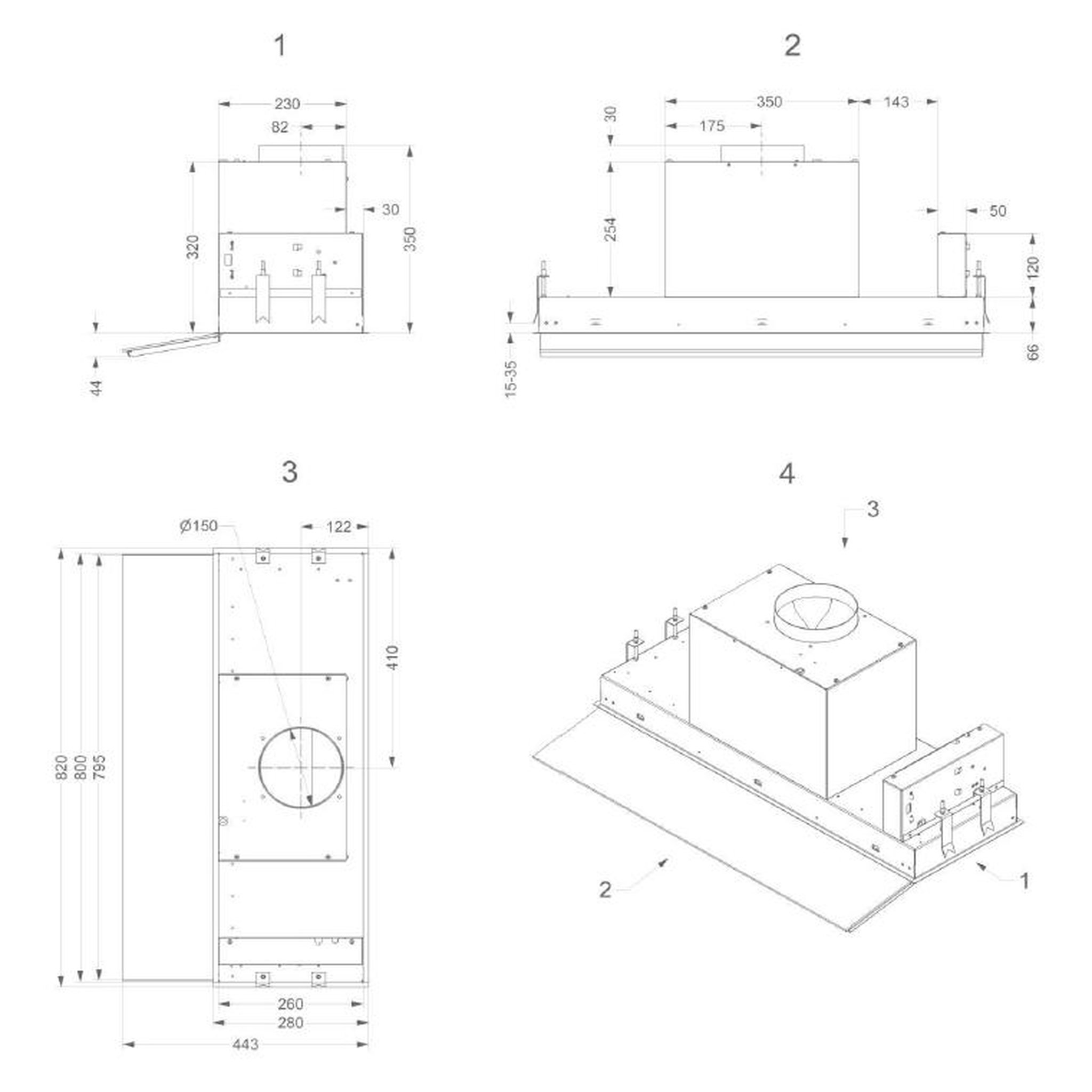 Voir la diapositive 5 : Novy Groupe filtrant 90cm 606m3/h blanc - 686