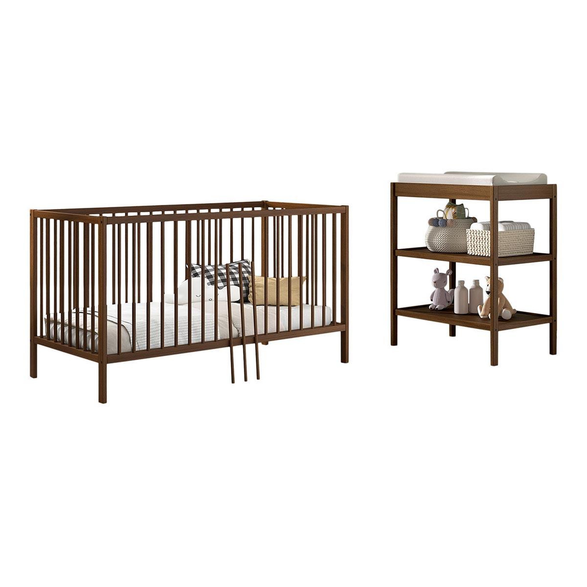 Voir la diapositive 2 : Paris Prix Pack - Lit Bébé & Table à Langer  Dino  70x140cm Marron