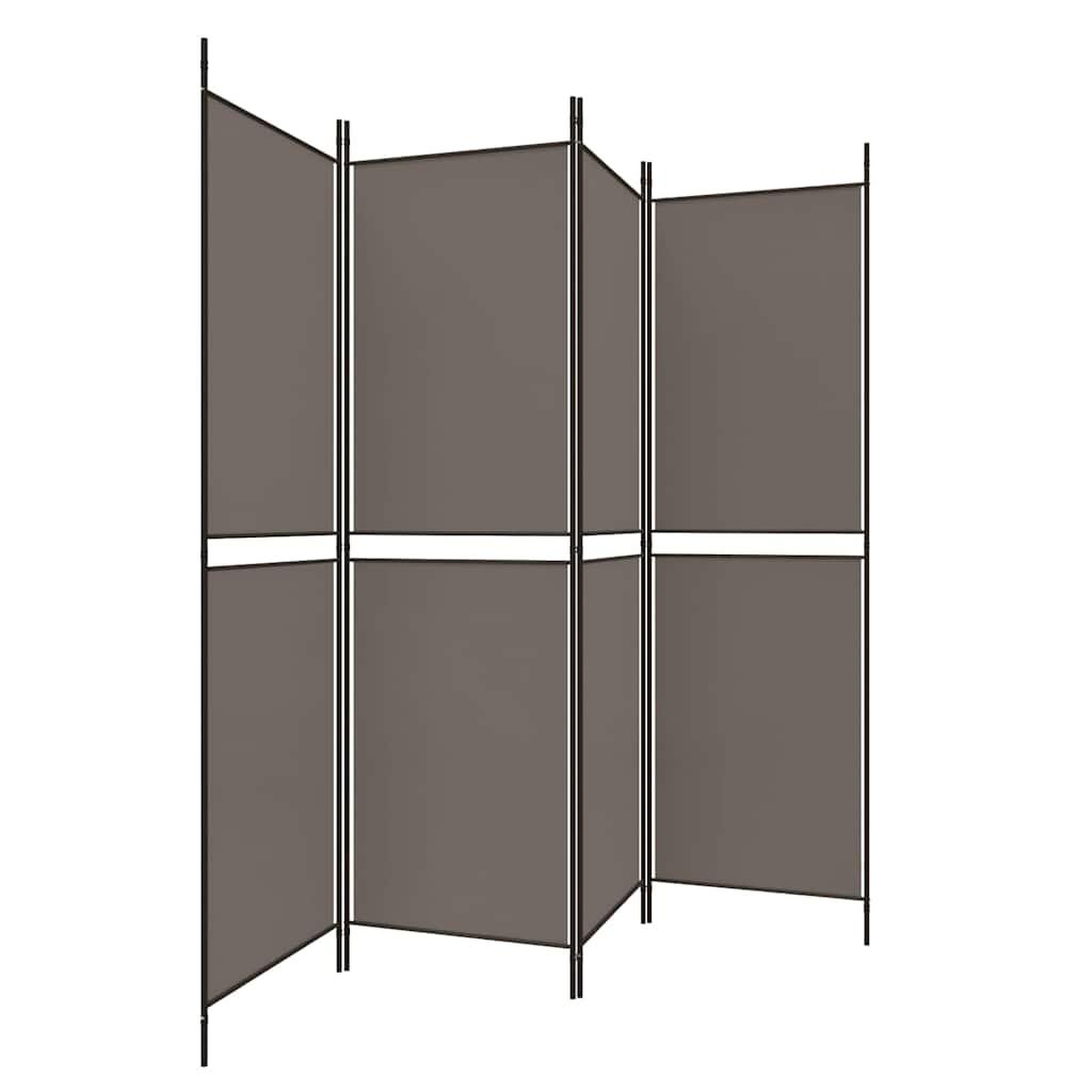 Voir la diapositive 4 : VIDAXL Cloison de separation 4 panneaux Anthracite 200x220 cm Tissu