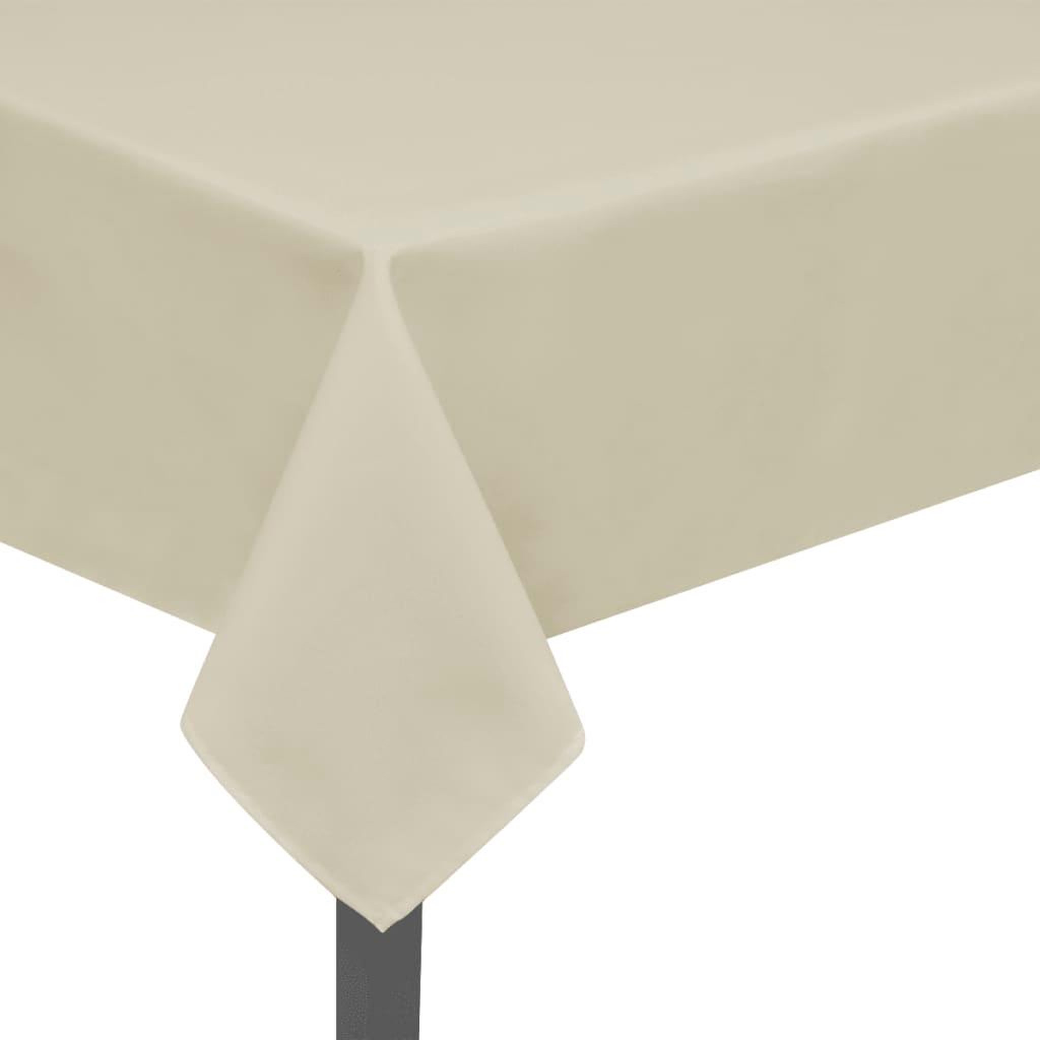 Voir la diapositive 1 : VIDAXL Nappes 5 pcs Creme 170x130 cm