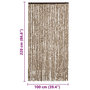 Voir la diapositive 6 : VIDAXL Moustiquaire Beige et marron 100x220 cm Chenille