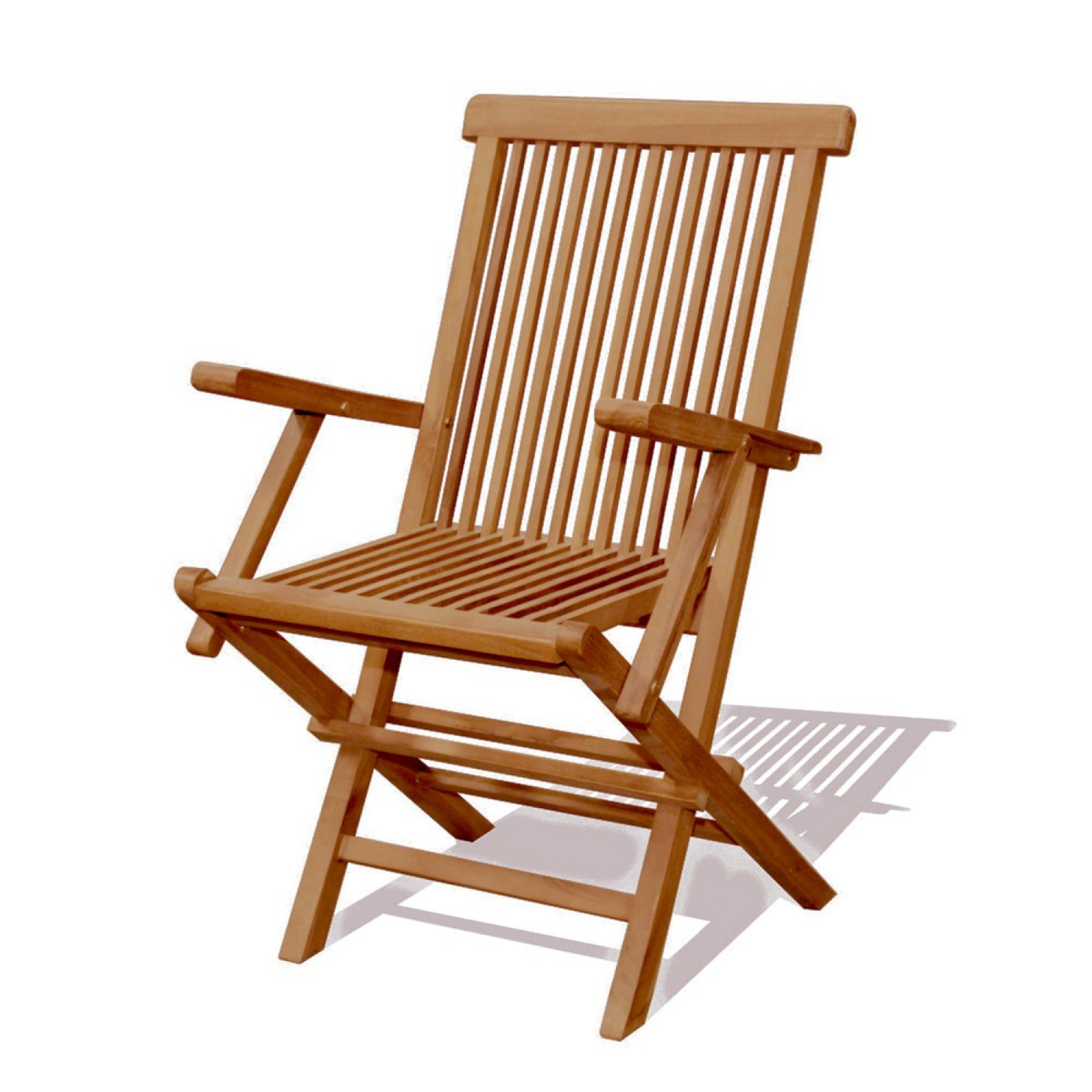 CONCEPT USINE Salon de jardin Teck huilé 6 pers - Table ovale 4 chaises 2 fauteuils LUBOK