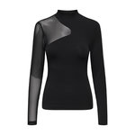 Only T Shirt  Femme Only Mesh Mix. Coloris disponibles : Noir