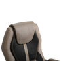 Voir la diapositive 5 : HOMCOM HOMCOM Fauteuil de bureau manager massant hauteur réglable pivotant 360° polyester PU gris brun surpiqûre orange