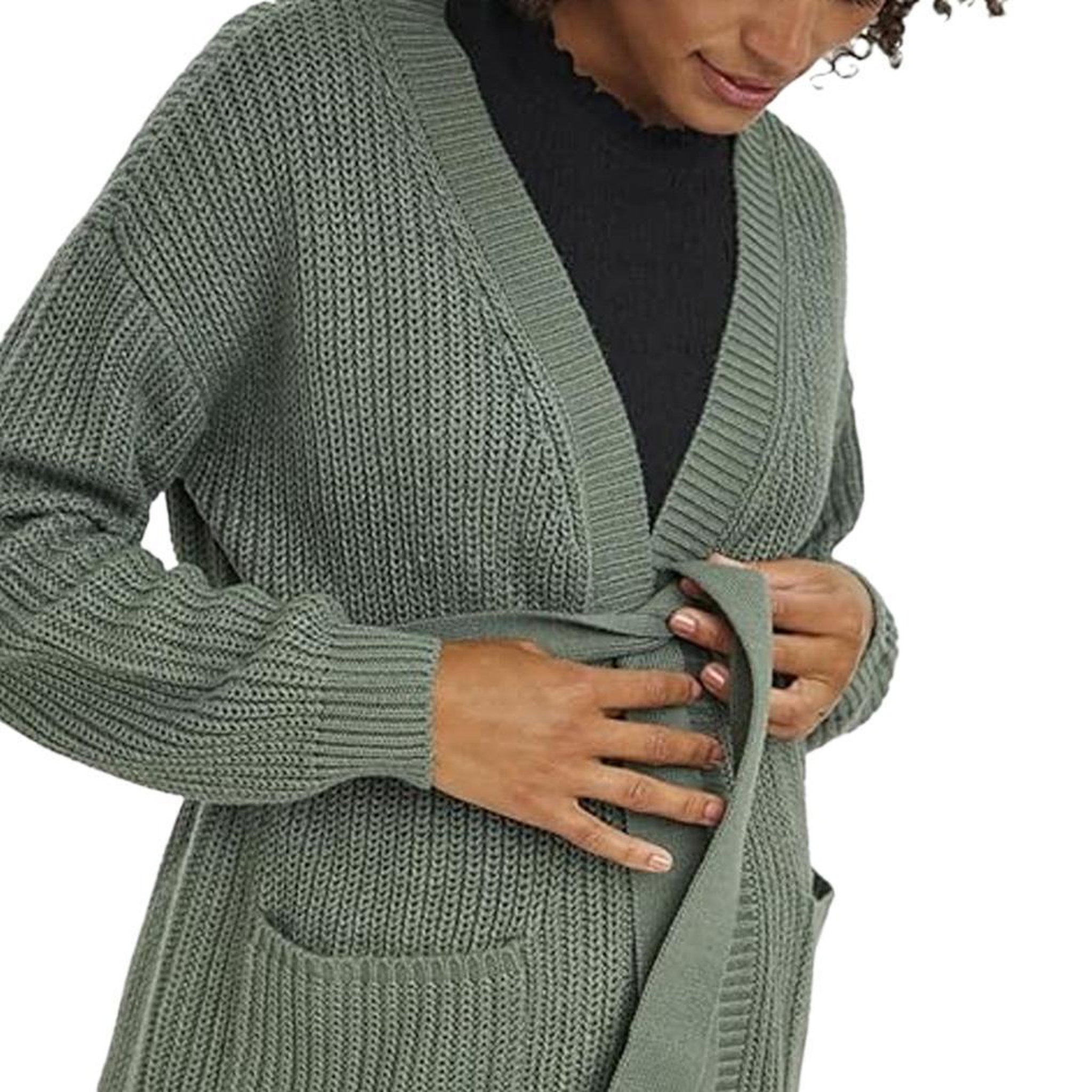 Voir la diapositive 2 : VERO MODA MATERNITY Gilet Kaki Femme Vero Moda Marternity Belted