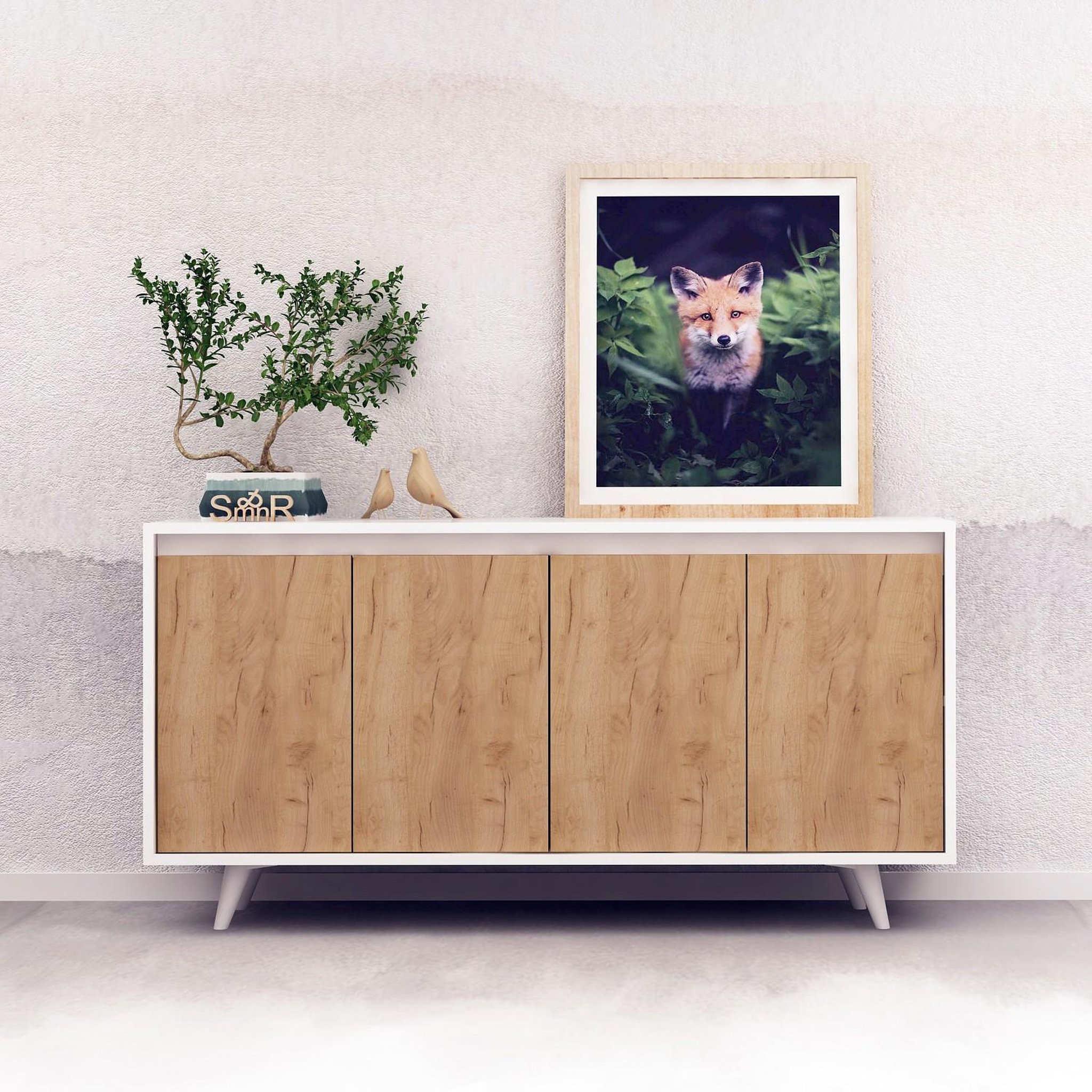 Voir la diapositive 3 : Habitat et Jardin Buffet en bois  Nossa  - 140 x 40 x 86 cm - Marron