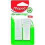MAPED  Lot de 2 gommes blanches Greenlogic