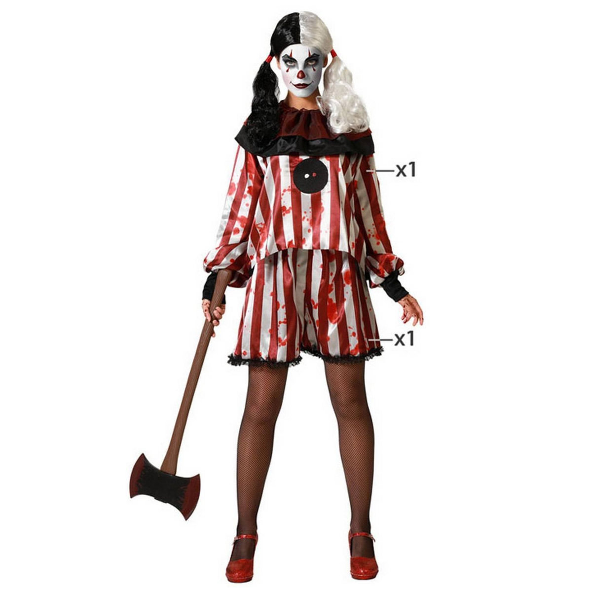 ATOSA Déguisement Clown  - Femme - XS/S