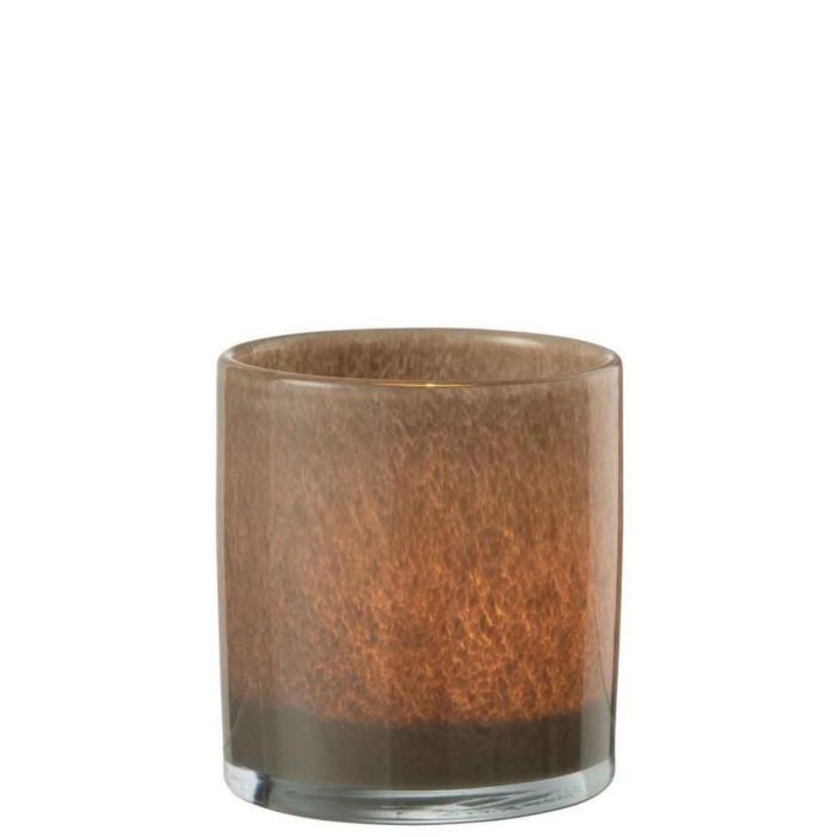 Paris Prix Photophore Design en Verre  Jade  12cm Marron