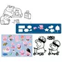  Cahier de dessin Peppa Pig livre de coloriage Stickers Regle Pochoir Disney